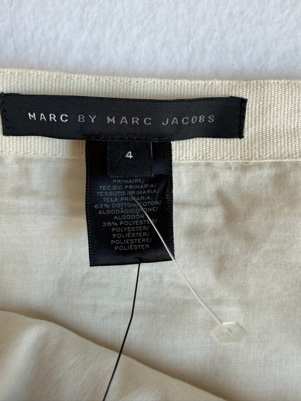 Marc by Marc Jacobs NWT Fold Front Mini Skirt Size 4 Talc $478 Retail - Picture 3 of 15